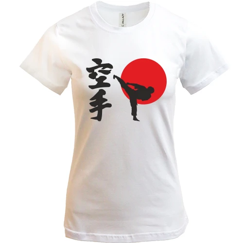 Женская футболка, Белый, Karate