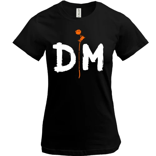 Женская футболка Depeche Mode orange rose
