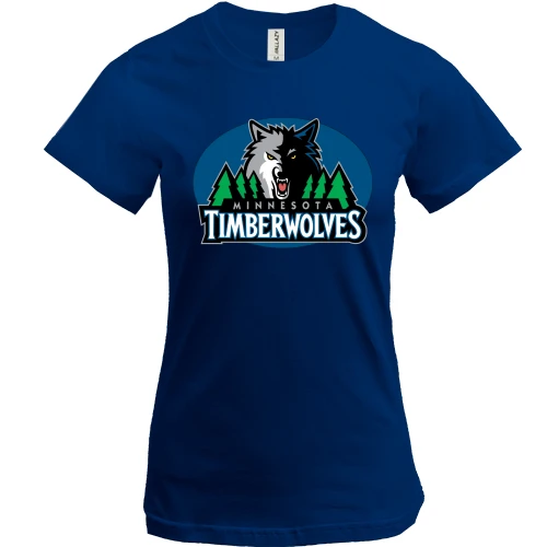 Жіноча футболка, Синій, Minnesota Timberwolves