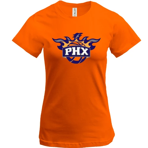 Женская футболка, Оранжевый, с логотипом Phoenix Suns