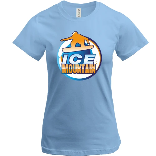 Женская футболка, Синий, Ice mountain