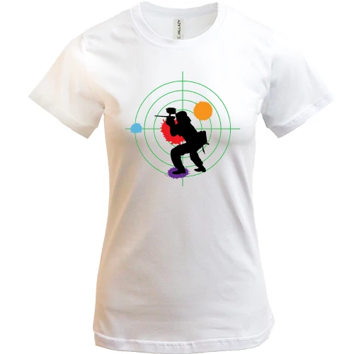 Женская футболка, Белый, Paintball Gant