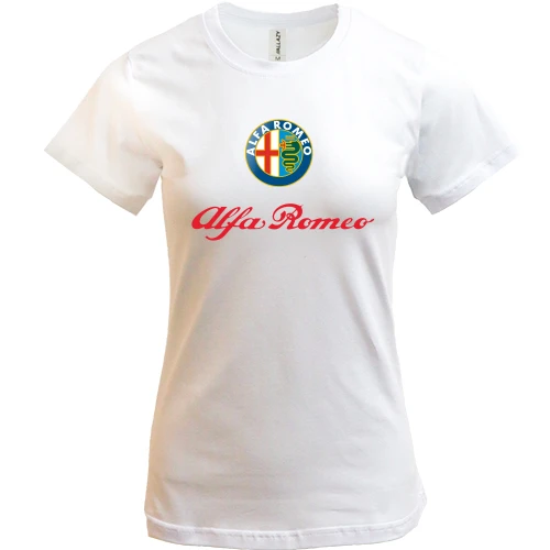 Жіноча футболка, Білий, Alfa Romeo