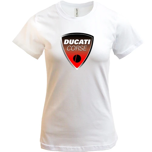Женская футболка, белый, Ducati Corse