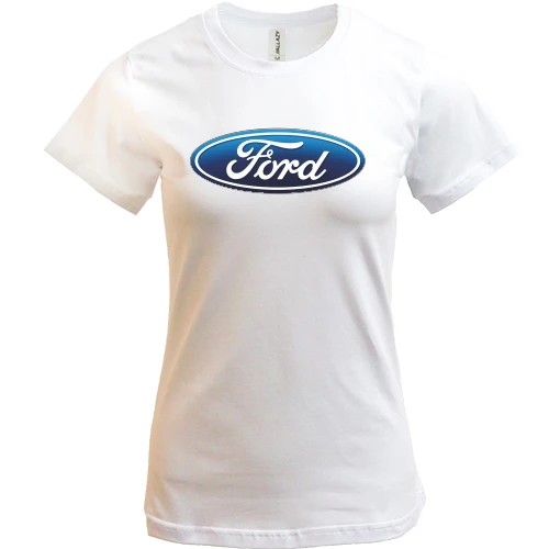 Женская футболка, белый, Ford