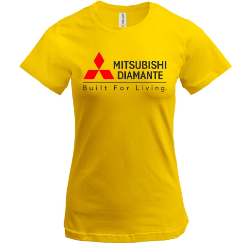 Женская футболка, Желтый, Mitsubishi Diamant