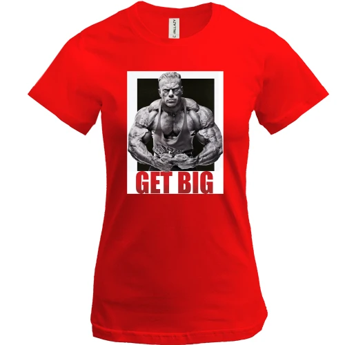 Женская футболка, Красный, "Get big"