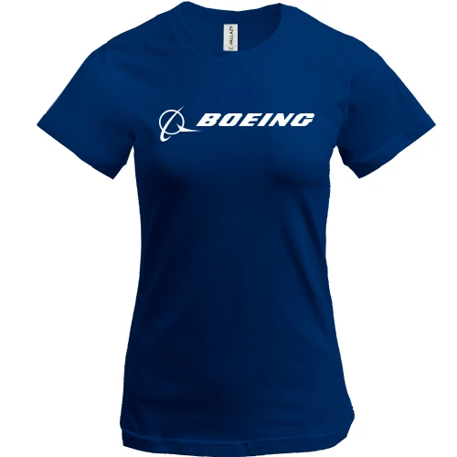 Женская футболка, синий, Boeing