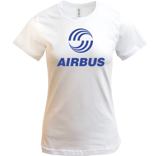Женская футболка с логотипом Airbus