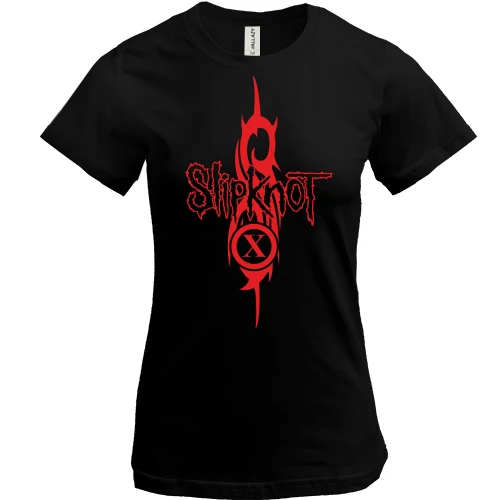 Жіноча футболка, Чорний, Slipknot (logo)