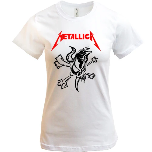 Женская футболка, Белый, Metallica (Live at Wembley stadium 2)