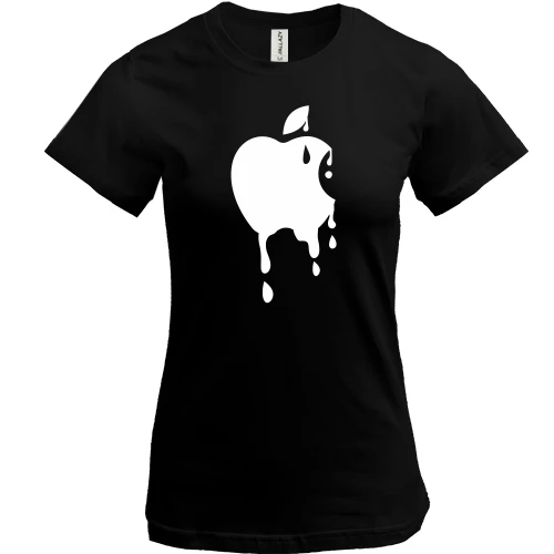 Жіноча футболка, Чорний, Танучий Apple