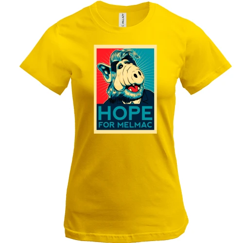 Женская футболка, Желтый, Hope for melmac