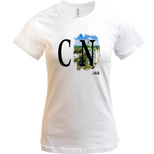 Жіноча футболка, Білий, cn.ua (Чернігів)