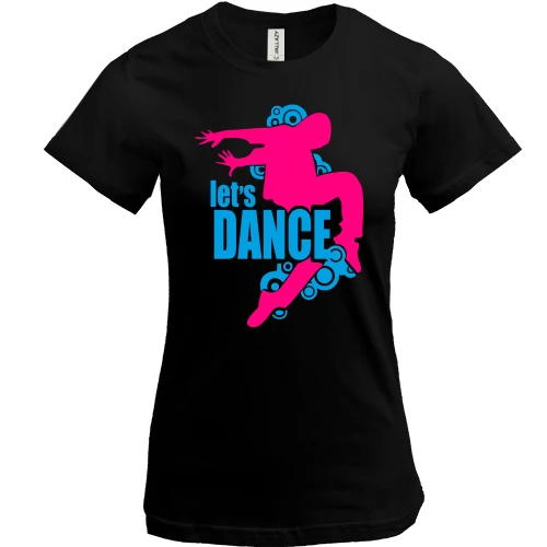 Жіноча футболка, Чорний, Let's Dance