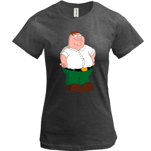 Женская футболка, Черный, с Питером Гриффином