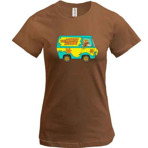 Жіноча футболка, Чорний, The Mystery Machine
