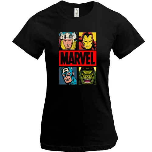 Жіноча футболка з обкладинкою "Marvel"
