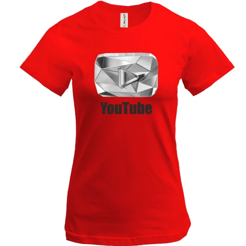 Жіноча футболка з діамантовим логотипом YouTube