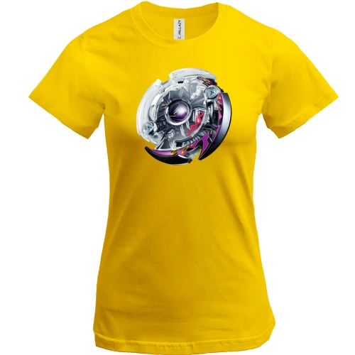 Женская футболка, Бежевый, Дарк Думсайзор BEYBLADE