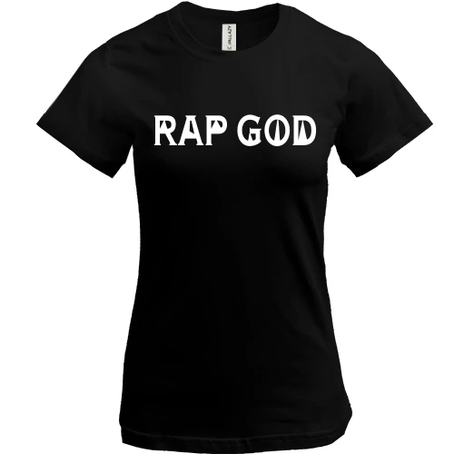 Жіноча футболка, Чорний, RAP GOD