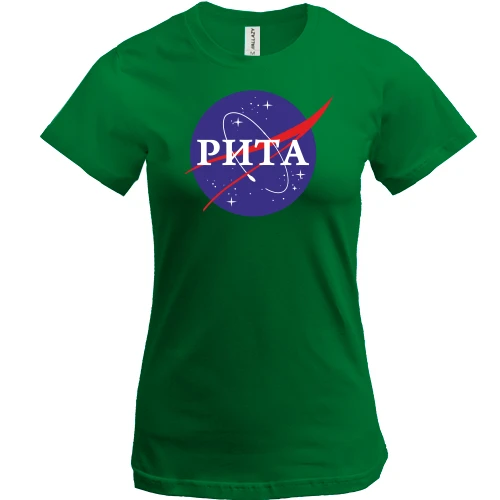 Жіноча футболка, Зелений, Рита (NASA Style)