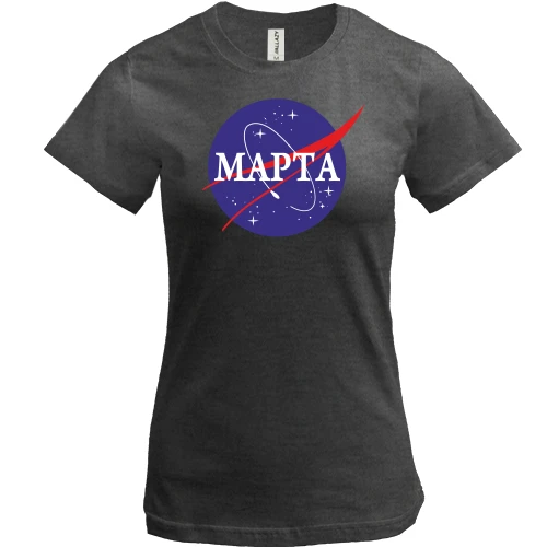 Жіноча футболка, Сірий меланж, Марта (NASA Style)
