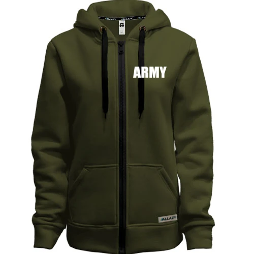 Женская толстовка на молнии ARMY (Армия)