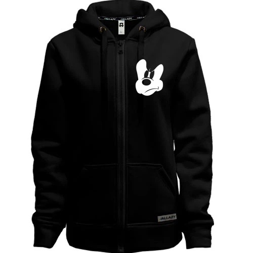 Женская толстовка на молнии Mickey (силуэт)