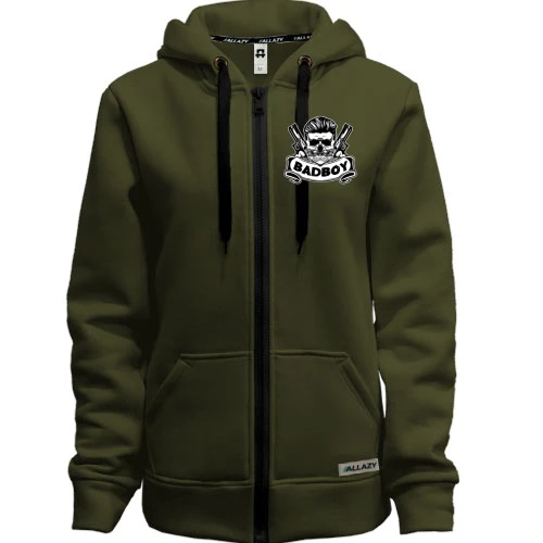 Женская толстовка на молнии Bad Boy Skull