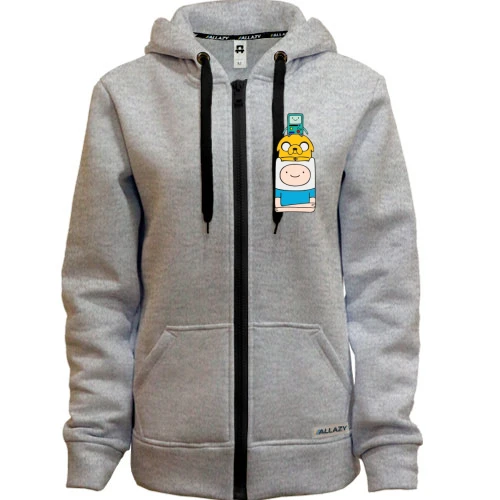 Женская толстовка на молнии Adventure time pyramid