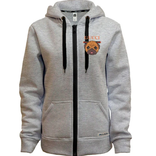 Женская толстовка на молнии Gucci dog
