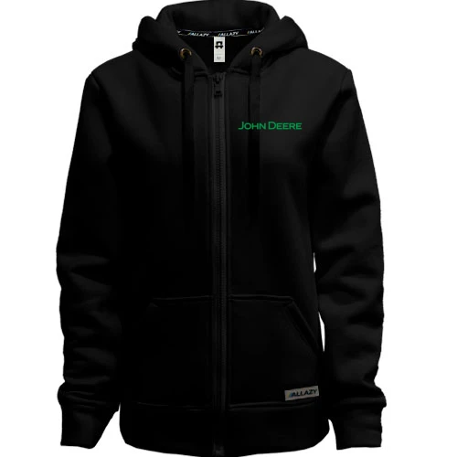 Женская толстовка на молнии John Deere (надпись)