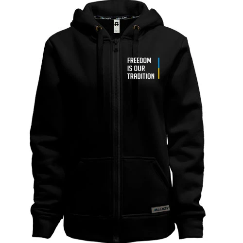 Женская толстовка на молнии Freedom is our tradition