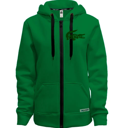 Женская толстовка на молнии со стилизованным лого "Lacoste"