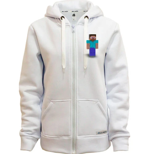 Жіноча толстовка на блискавці Minecraft Стів (2)