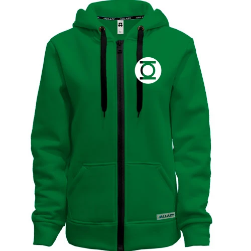Женская толстовка на молнии Шелдона Green Lantern