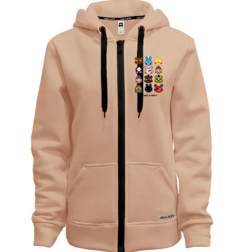 Жіноча толстовка на блискавці FNAF Pixel Toys