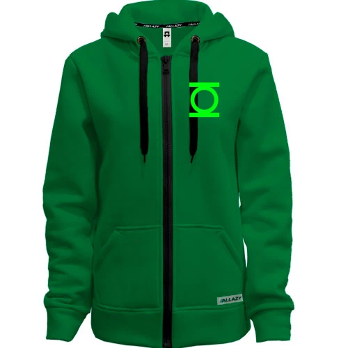 Женская толстовка на молнии Green Lantern