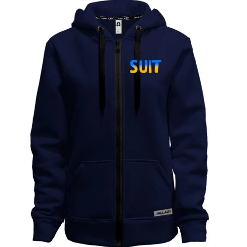 Женская толстовка на молнии Suit (желто-голубой)