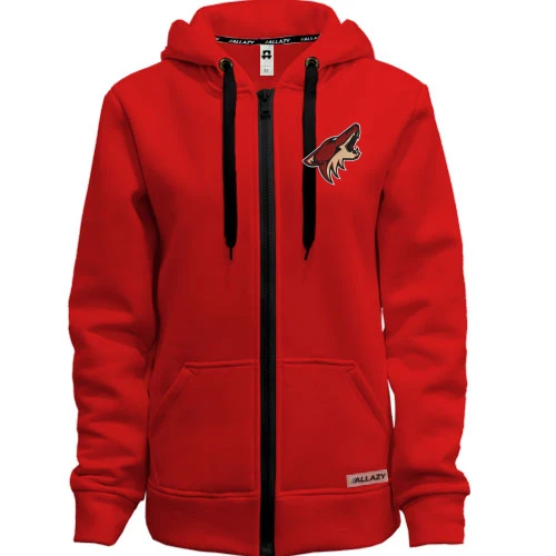 Женская толстовка на молнии Phoenix Coyotes — вышитая эмблема