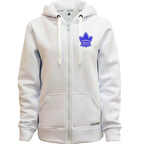 Женская толстовка на молнии с вышитой эмблемой Toronto Maple Leafs