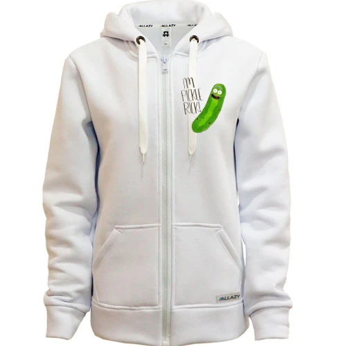 Женская толстовка на молнии I'm pickle Rick!