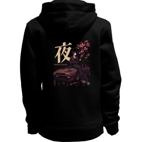 Женское зип худи Midnight blossom