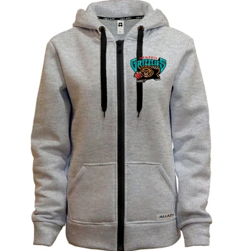 Женская толстовка на молнии memphis grizzlies bear