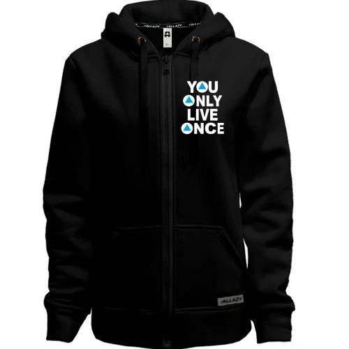 Женская толстовка на молнии You Only Live Once