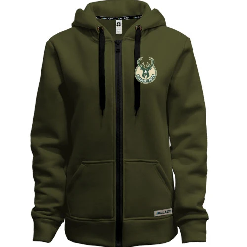 Женская толстовка на молнии Milwaukee Bucks