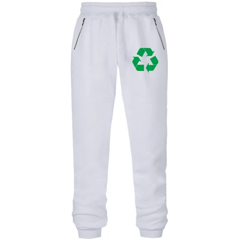 Жіночі штани на флісі, білий, Recycle