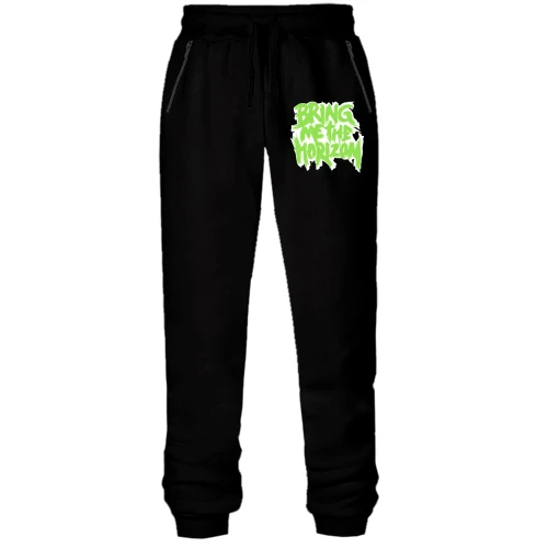 Женские трикотажные штаны Bring me the horizon logo green