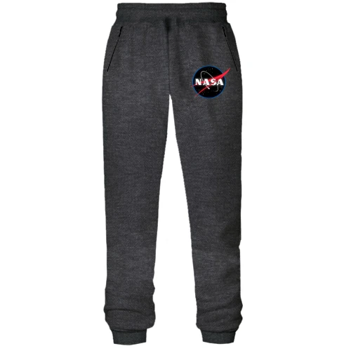 Женские трикотажные штаны с логотипом Nasa (black)